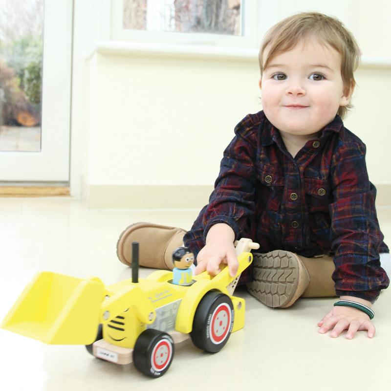 Indigo Jamm Digger Dave Wooden Vehicle Wooden Wonderland