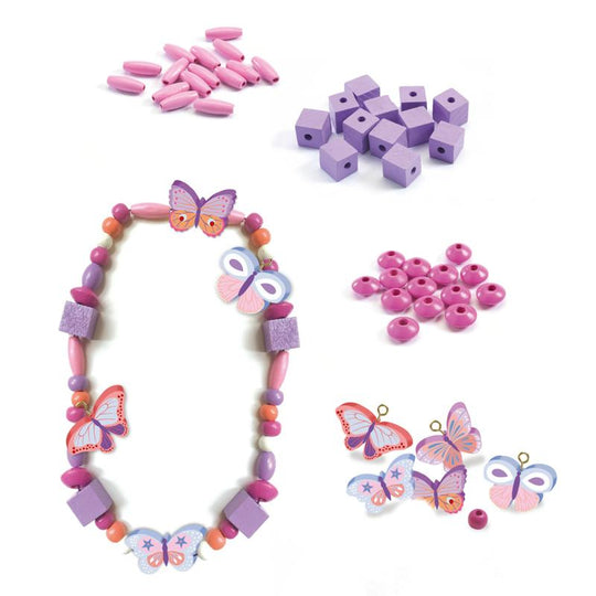 Colourful Butterfly Wooden Beads