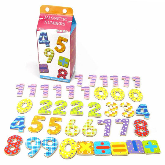 Magnetic Numbers Milk Carton