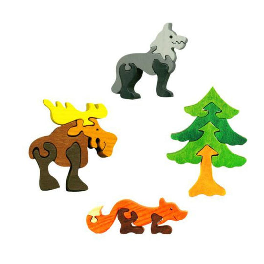 Mini Forest Friends Wooden Puzzles