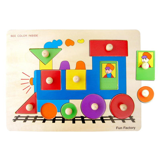 Shape Train Wooden Peg Puzzle