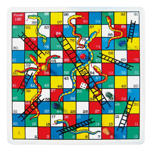Snakes & Ladders Wooden Game