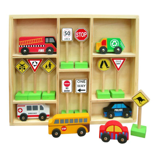 Vehicles & Traffic Sign Set