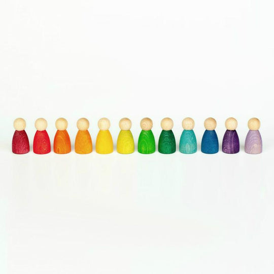 12 Nins Rainbow Peg People