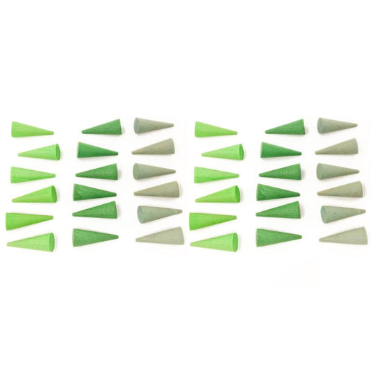 Mandala Small Green Cones 36pc Set