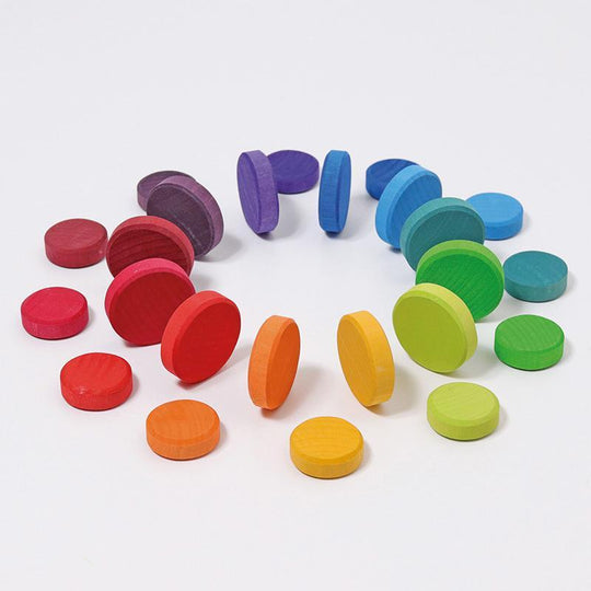 Wooden Coins Rainbow
