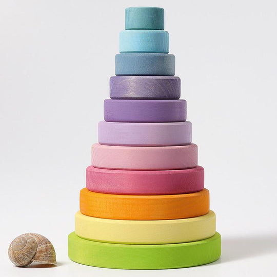 Conical Stacking Tower Large Pastel