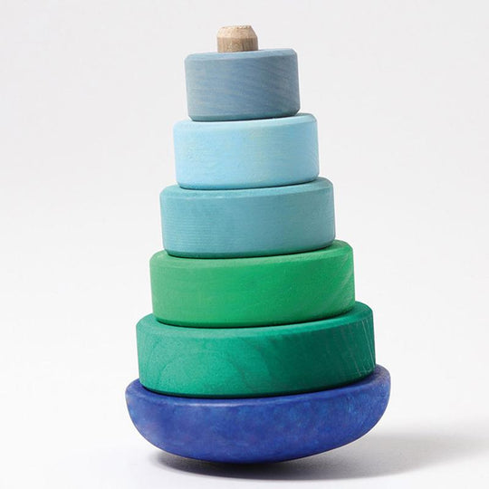 Conical Stacking Tower Wobbly Blue