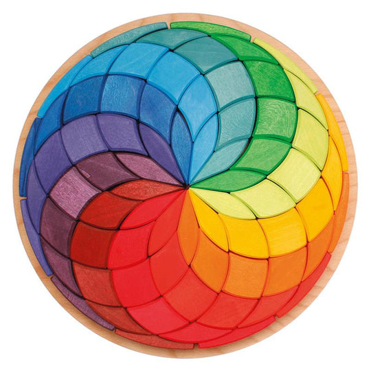 Large Mandala Circle Coloured Spiral