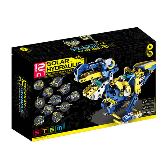 12 in 1 Solar & Hydraulic Robot Construction Kit
