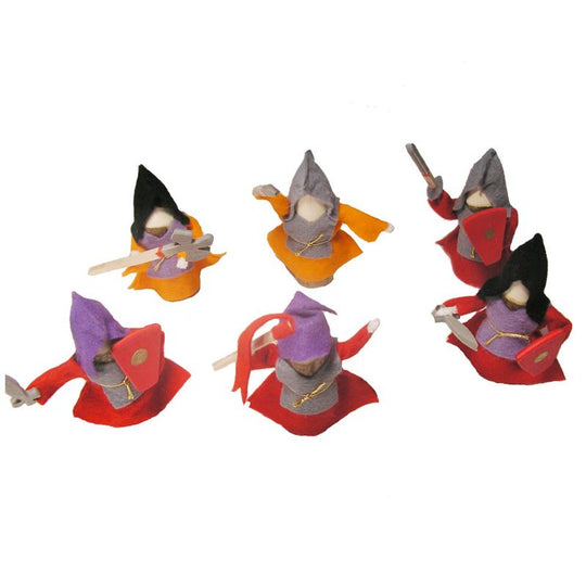 Knights Set of 6 Red