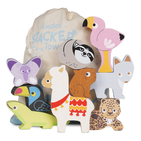 Petilou Andes Stacking Animals & Bag