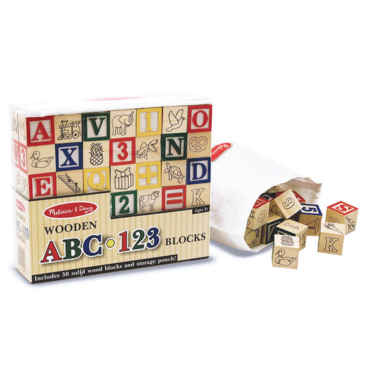 ABC 123 Wooden Blocks 50pc