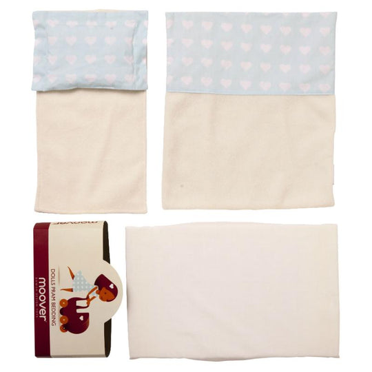 Dolls Pram Bedding Light Blue