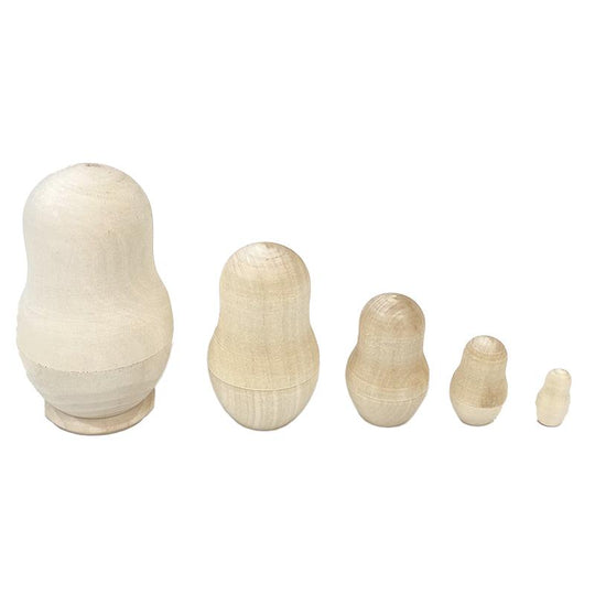 Babushka Nesting Dolls Blank 8cm Set 5pc