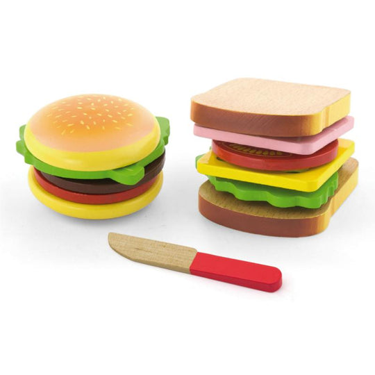 Hamburger & Sandwich Play Food Set