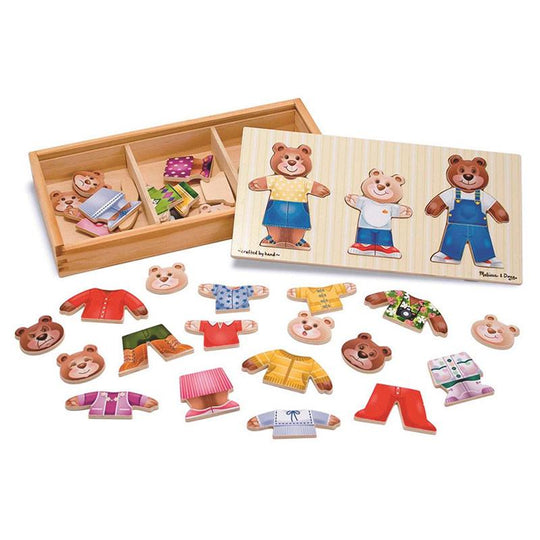 Wooden Bear Family Dress Up 45pc