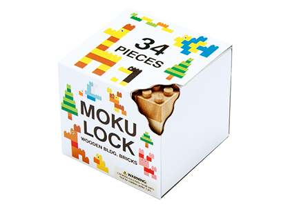 Kodomo Wooden Building Bricks 34pc Set