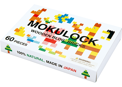 Mokulock Kodomo Wooden Building Bricks 60pc Set Wooden Wonderland
